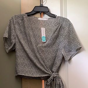 Worn once.  lush xs cropped side tie